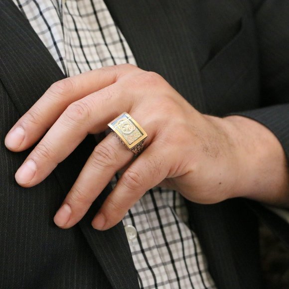 925 Sterling Silver Clock Machinery Clock Wheels Gear - Picture 4 of 8